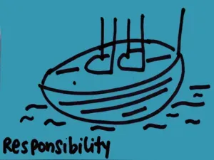 Strengthsfinder Responsibility both feet in boat.